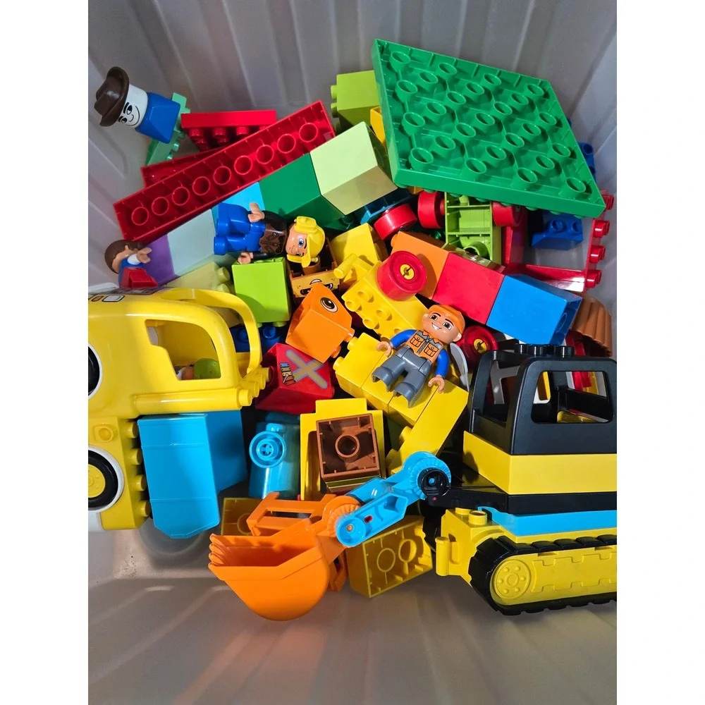 LEGO Duplo Mixed Lot Construction Town Vehicles Figures Bricks Building Set Toy